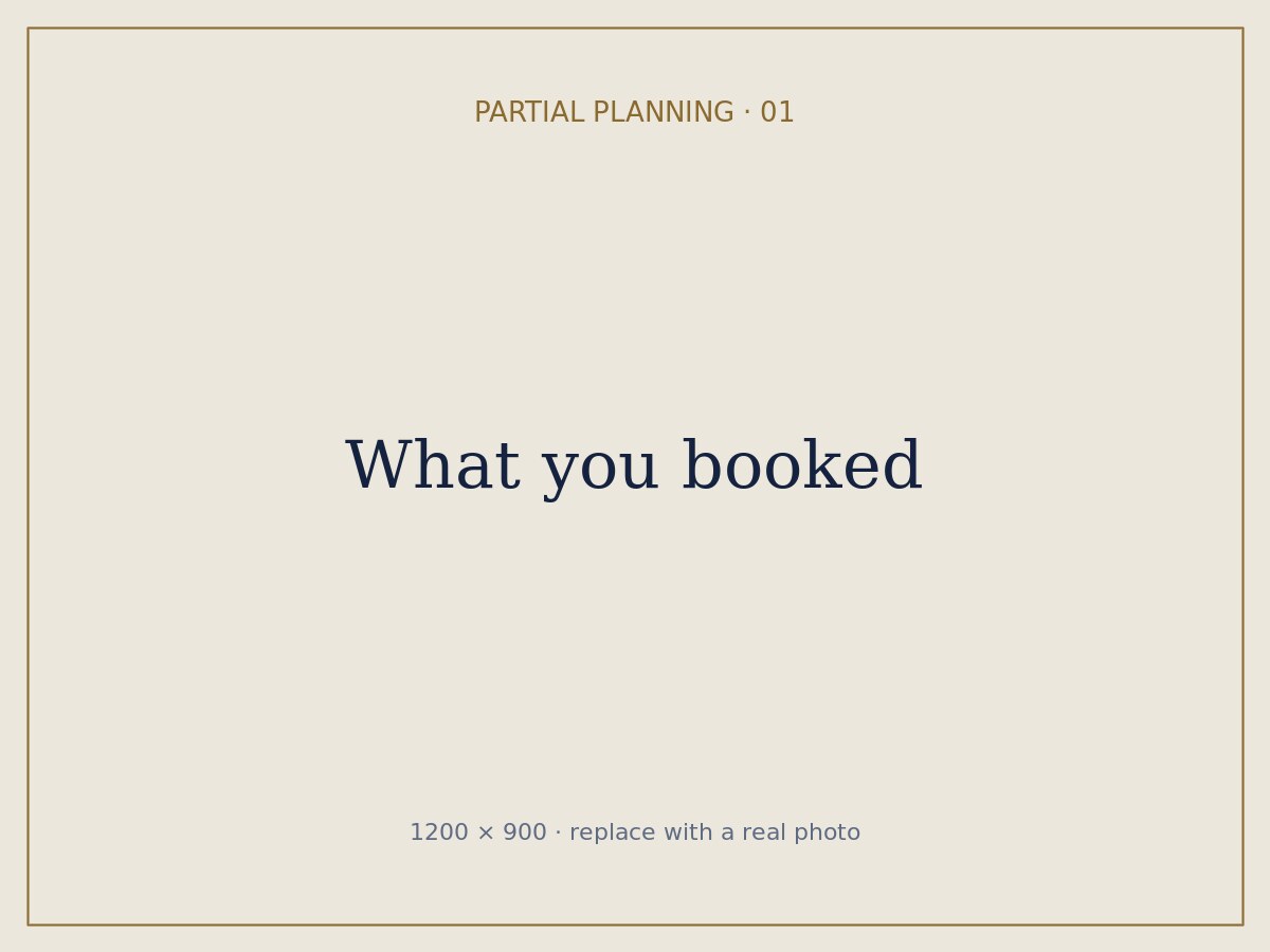 Review of what is already booked